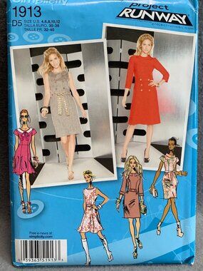 Simplicity Misses Dress Sewing Pattern Size 4 6 8 10 12 1913 Uncut 2012